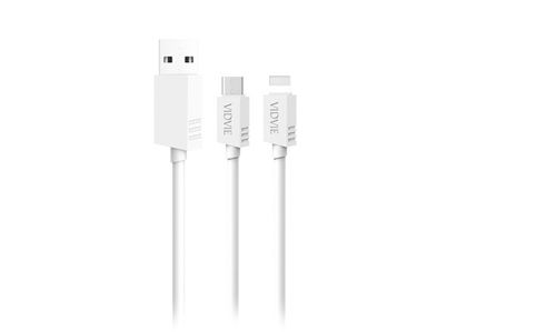 Cable Vidvie CB404N-IP de carga rapida de 1 metro para iphone  Samsung