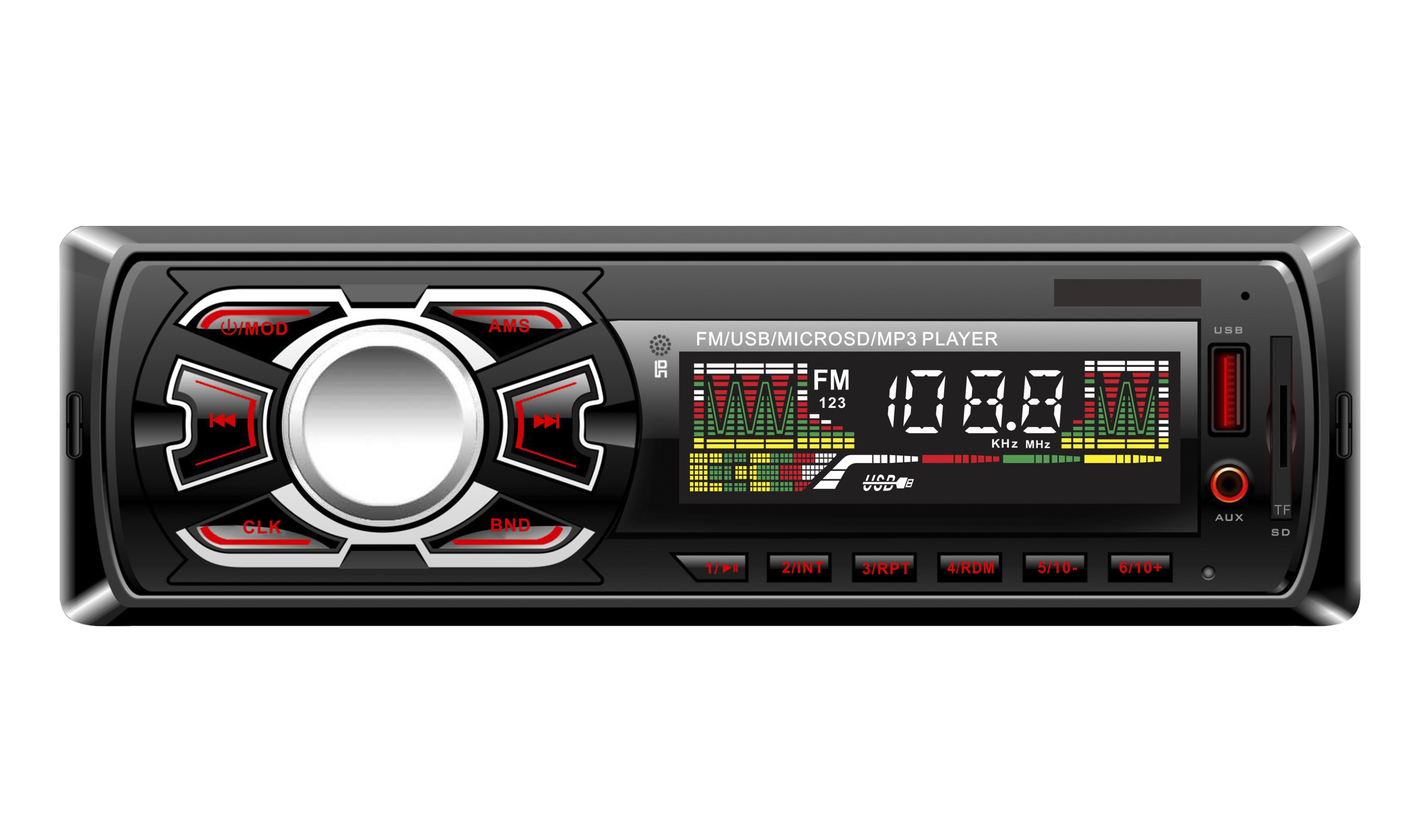 Auto Radio 1 Din Mp3 Bluetooth Doble Usb Sd Desmontable Control