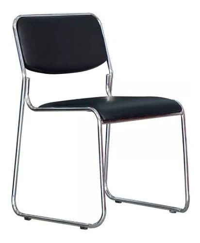 Silla-de-espera-fija-oficina-escuela-escritorio-cromada
