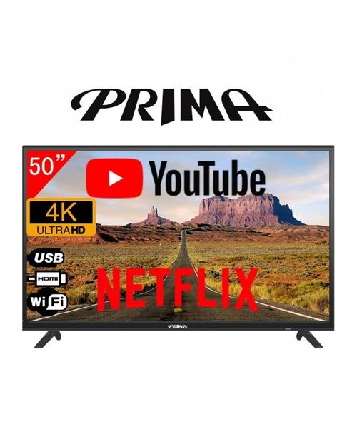 Smart Tv Prima 50 pulgadas 4K, WiFi, Usb, Hdmi
