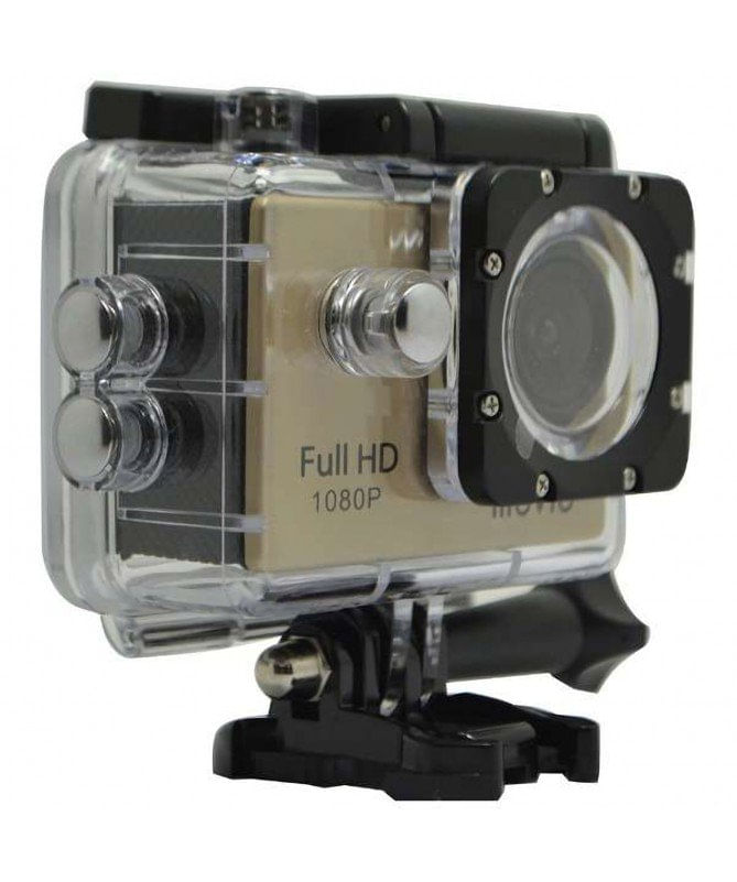  Mini cámara de acción impermeable con funda impermeable, cámara  deportiva Full HD 1080P bajo el agua 30M con visión nocturna HD no ligera,  rotación flexible de 360 grados para los mejores
