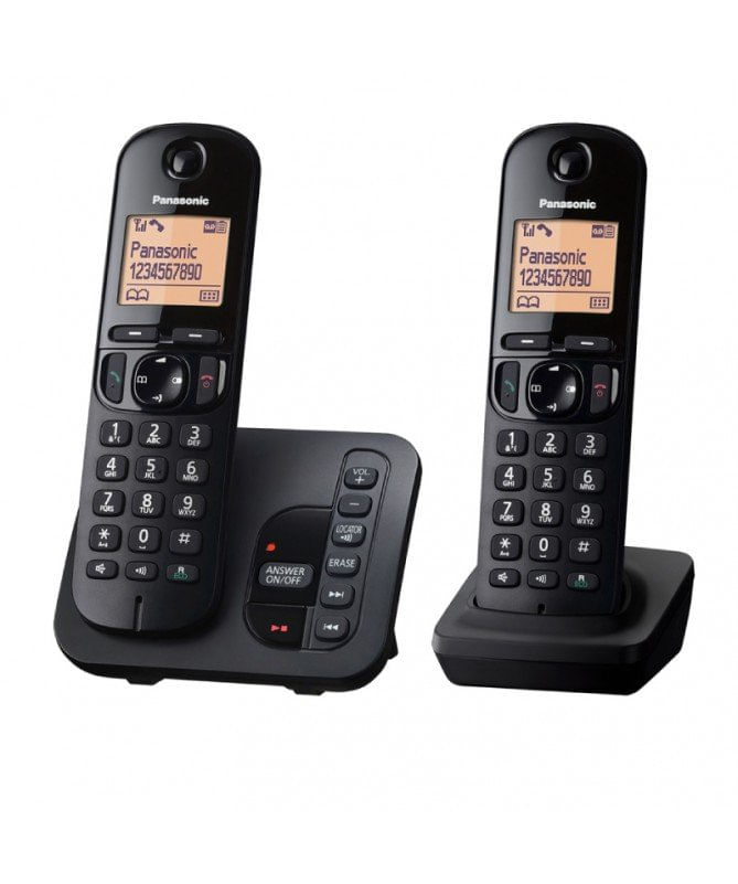 Panasonic DECT 6.0 Teléfono inalámbrico expandible con contestador  automático y bloqueo de llamadas e identificación de llamadas, 2 teléfonos  inalámbricos - KX-TGC222S (plateado) : Productos de Oficina 