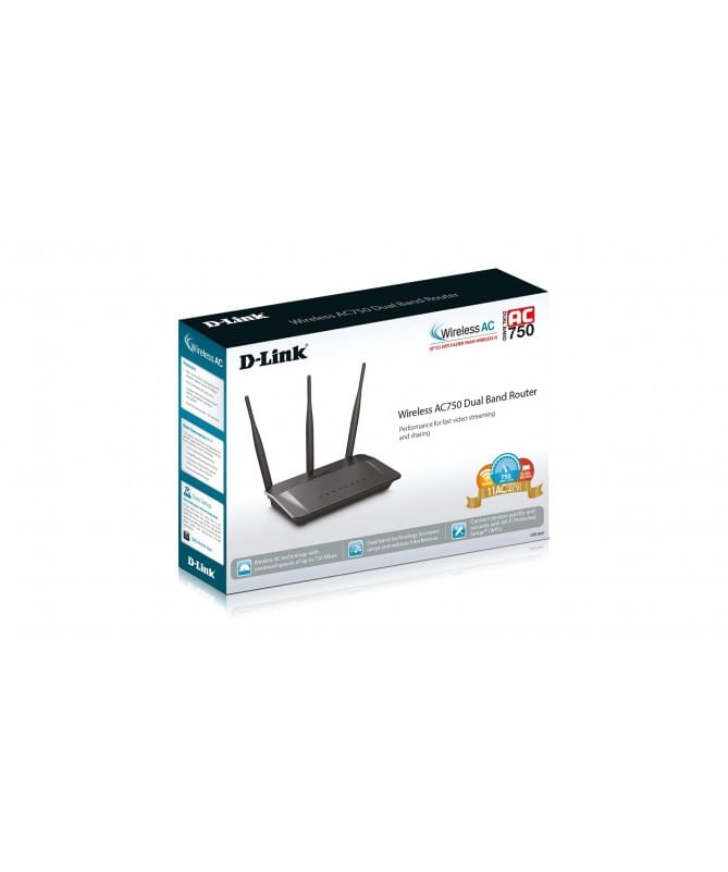 Router-Wireless-D-link-Dir809-Ac750-Dual-Band-Wifi-3-Antenas