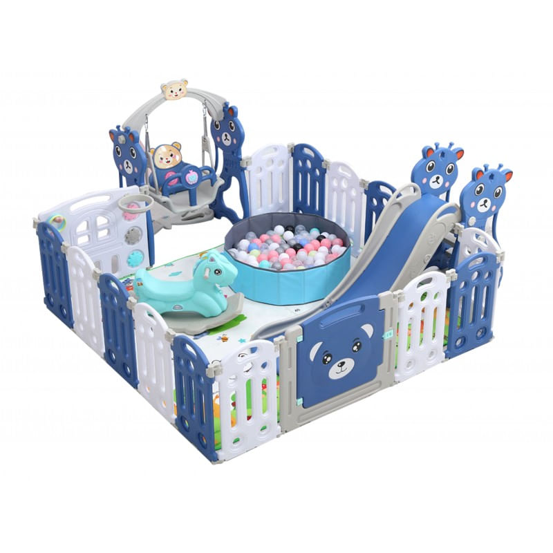 Parque-de-juegos-caballo-resbaladera-piscina-columpio-187x194cm