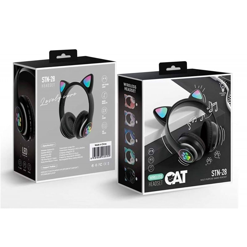 ➤ Auriculares 【 inalámbricos con orejas de gato 】 regalo estrella