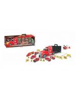 Camion-trailer-conteiner-con-carros-helicopteros-y-barreras