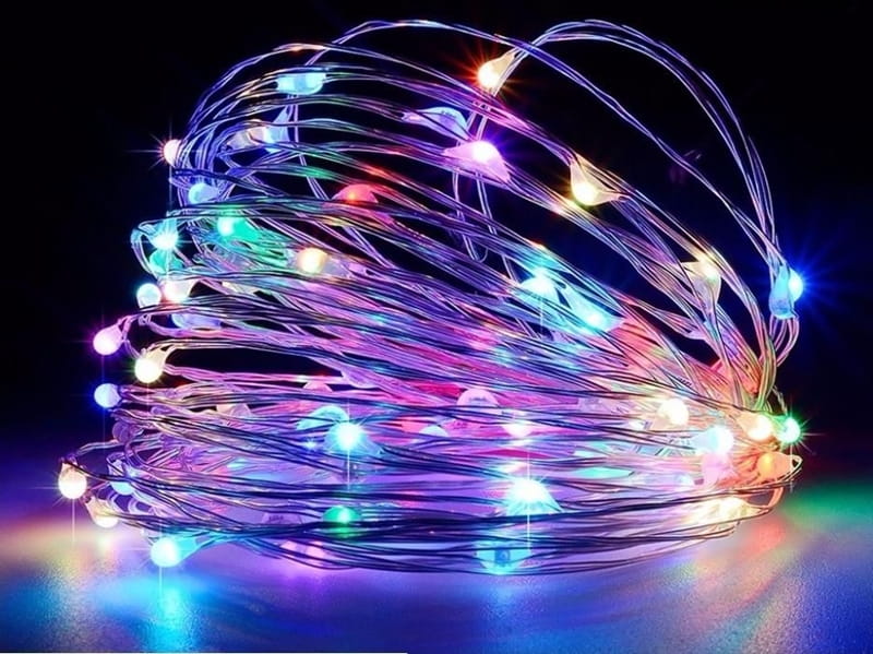 Grandes Tiendas - Lámparas y luces - Luces alambre multicolor x100 LED FLASH