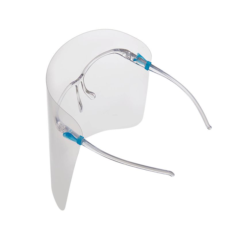 Protector facial con montura de gafas hot sale