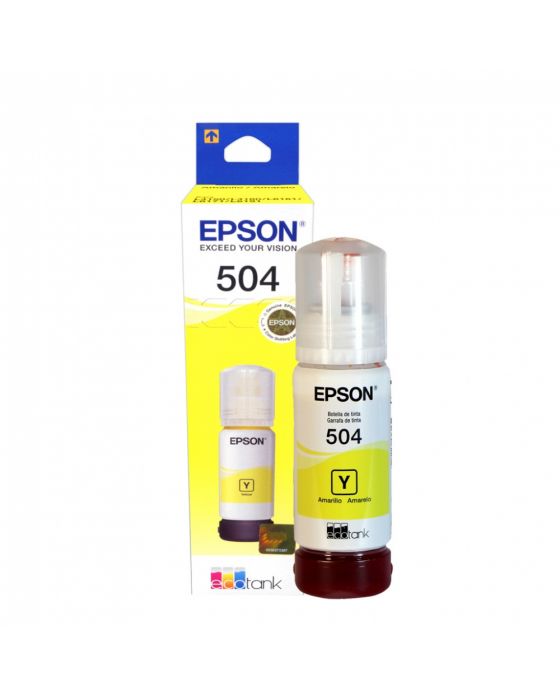 Botella De Tinta Epson T504 Amarillo Para Impresora L6171 L4150 L4160 L6161 L6191 Novicompu 0478