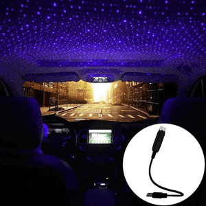 Lámpara de mesa Generico Luz nocturna de estrella para techo de coche | 5 V, Metal, Con USB