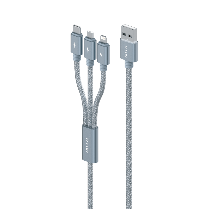 Cable Tecno 3 en 1 TCD-X95 2A 1m - Novicompu