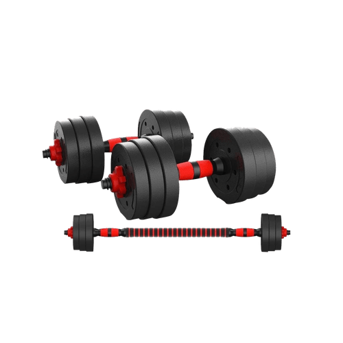 Juego de mancuernas 15kg con Barra Ajustable 2 en 1