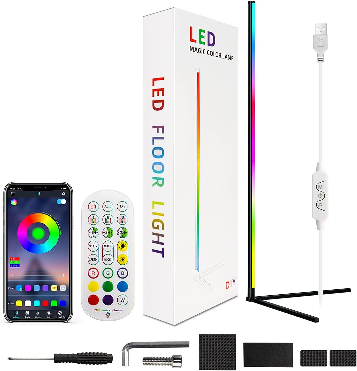 Barra LED inteligente con control remoto 1.2M - Novicompu