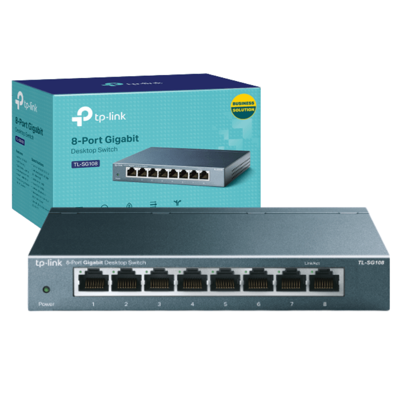 TL-SG108, Switch de Escritorio de 8 Puertos de 10/100/1000Mbps