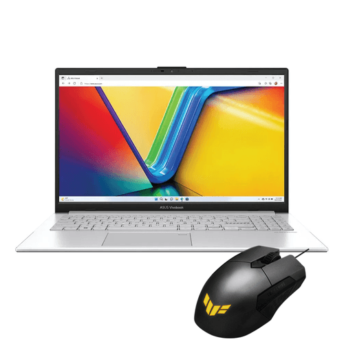 Laptop Asus VivoBook Go 15 AMD Ryzen 5-7520U 16Gb 512Gb 15.6" FHD Silver w/ mouse