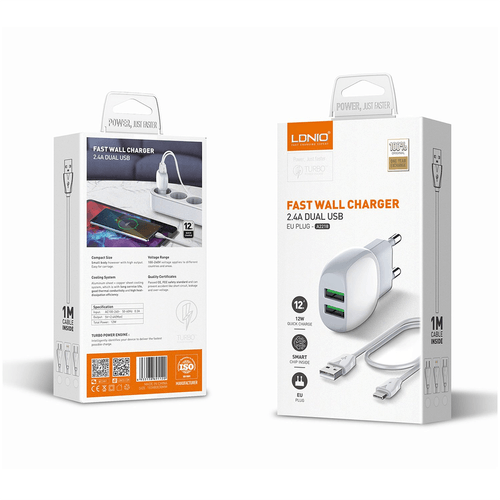 Cargador LDNIO A2218 USB Dual Port