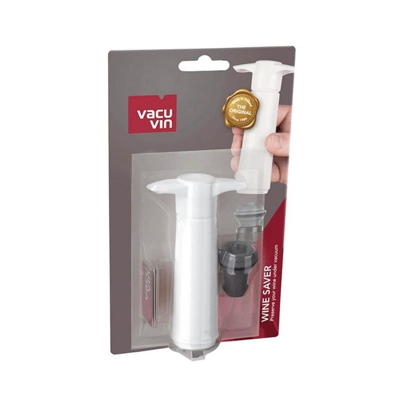 BOMBA AL VACIO VACU VIN 1 TAPON PARA CONSEVAR VINO COLOR BLANCO