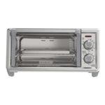 HORNO TOSTADOR BLACK DECKER 4 REBANADAS CONVECCION NATURAL 5 FUNCIONES 1150W 11LTS ACERO INOX.