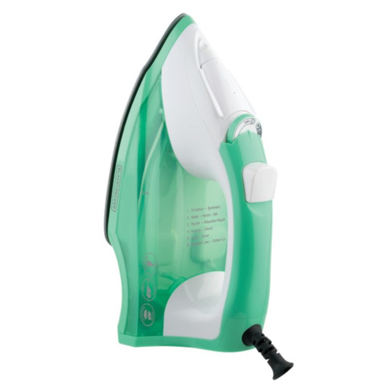 PLANCHA DE ROPA BLACK DECKER LIGHT EASY 1200W SUELA ANTIADHERENTE ROCIO FINO VERDE
