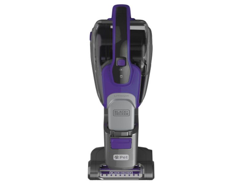 ASPIRADORA DE MANO BLACK DECKER INALAMBRICA PARA MASCOTAS 2 VELOCIDADES RECARGABLE GRIS-PURPURA
