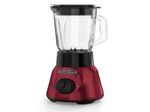 LICUADORA TRICUADORA BLACK DECKER 800W JARRA DE VIDRIO 1.5 LTS 2 VELOCIDADES+PULSO ACERO INOX. ROJA