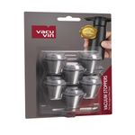 TAPON AL VACIO PARA VINO VACU VIN 6PCS COLOR GRIS