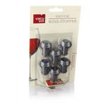 TAPON AL VACIO PARA VINO VACU VIN 6PCS COLOR GRIS
