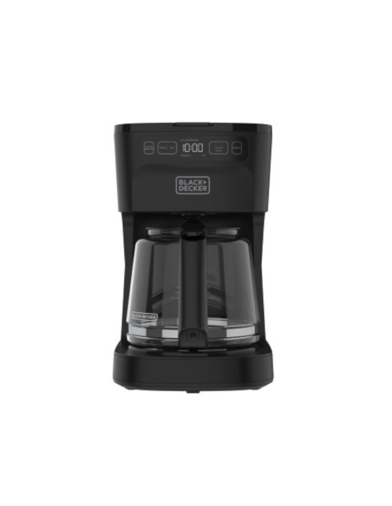 CAFETERA BLACK DECKER-12 TAZAS-SISTEMA VORTEX-BOTON ENCENDIDO Y APAGADO-NEGRA