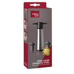 BOMBA AL VACIO VACU VIN ACERO INOX. 2 TAPONES PARA CONSEVAR VINO