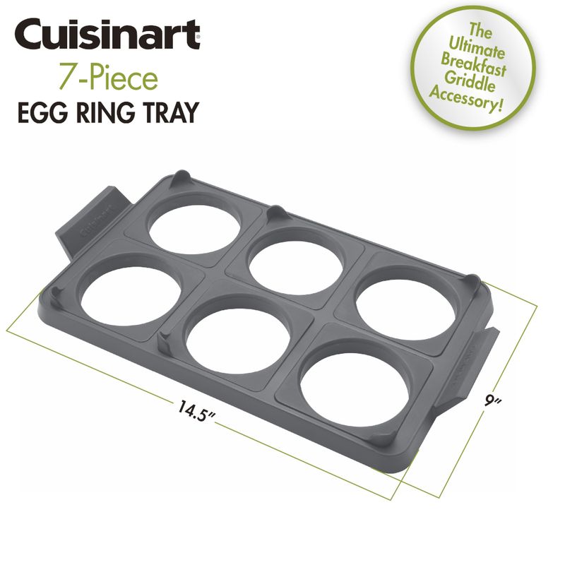 BANDEJA DE ANILLO CUISINART 14.5X9PULG. PARA HUEVOS 7PCS SILICONA GRIS