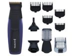 RECORTADORA TODO EN 1 REMINGTON RECARGABLE 10 PCS CUCHILLAS TITANIO NEGRA-AZUL