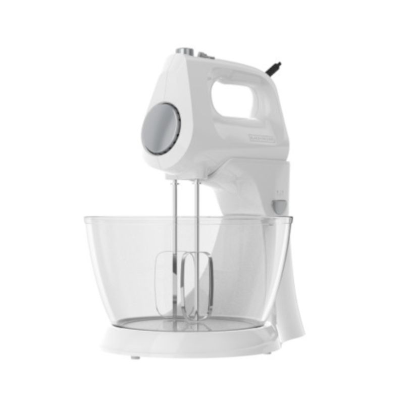 BATIDORA DE PEDESTAL BLACK DECKER 250W 5 VELOCIDADES 2 TAZONES VIDR.-PLAST. TURBO BLANCA