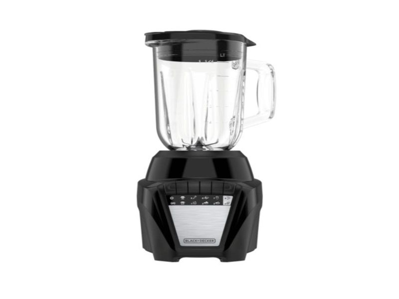 LICUADORA BLACK DECKER ICE CRUSH 8 VEL. 700W JARRA VIDRIO 1.25LTS 2 VASOS MINI 200ML NEGRA