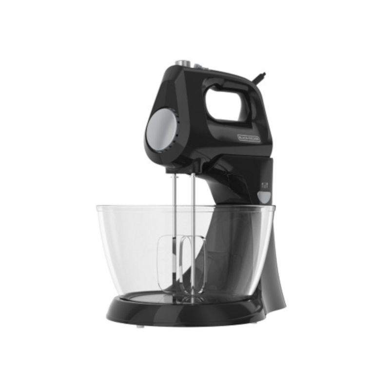 BATIDORA DE PEDESTAL BLACK DECKER 250W 5 VELOCIDADES + TURBO 2 TAZONES ACERO INOX.-VIDR NEGRO
