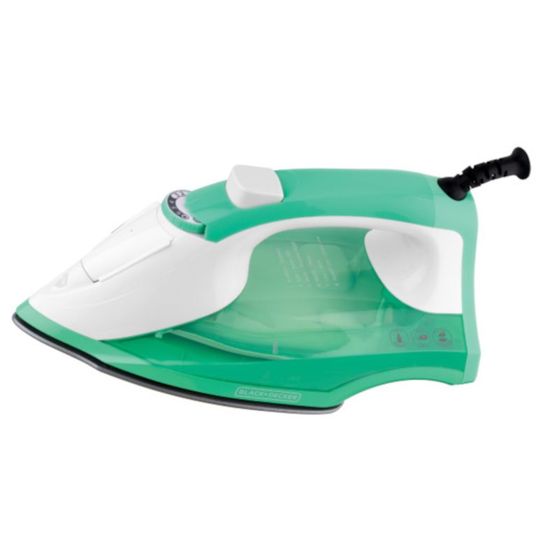 PLANCHA DE ROPA BLACK DECKER LIGHT EASY 1200W SUELA ANTIADHERENTE ROCIO FINO VERDE