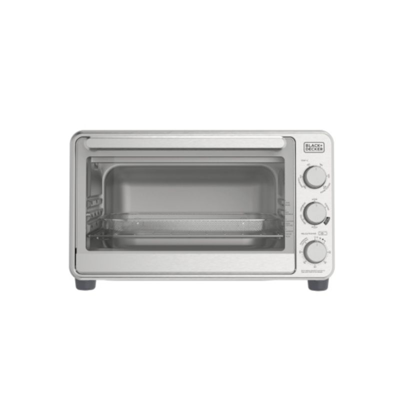 HORNO TOSTADOR BLACK DECKER AIR FRYER 8 REBANADAS 1500W 23 LTS  6 FUNCIONES ACERO INOX