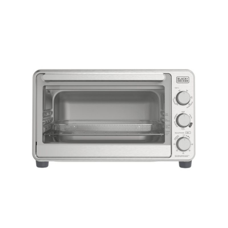 HORNO TOSTADOR BLACK DECKER AIR FRYER 8 REBANADAS 1500W 23 LTS  6 FUNCIONES ACERO INOX