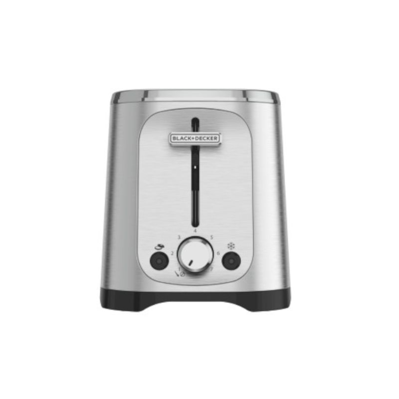 TOSTADORA BLACK DECKER 2 REBANADAS 7 NIVELES ACERO INOX.