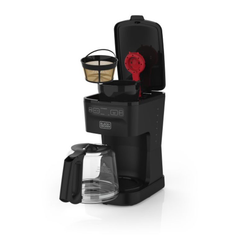 CAFETERA BLACK DECKER-12 TAZAS-SELECTOR DE INTENSIDAD CONTROLES PROGRAMABLES - NEGRA