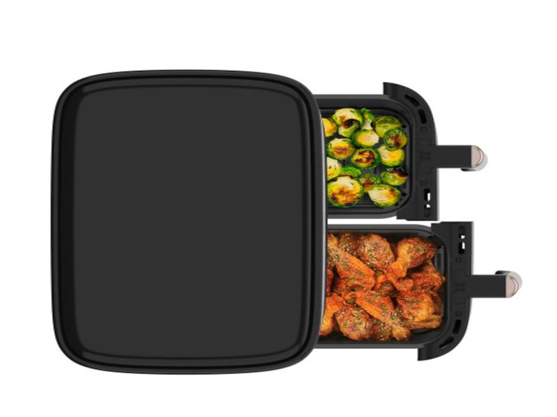 FREIDORA DE AIRE BLACK DECKER DUAL- 9LTS - 2 CESTAS- FUNCIONES  PREPROGRAMADAS PANTALLA TACTIL NEGRO