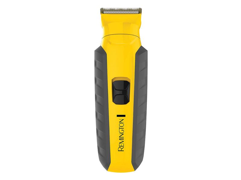 RECORTADORA TODO EN 1 REMINGTON INDESTRUCTIBLE RECARGABLE CUCHILLAS ACERO INOX. AMARILLA
