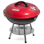 PARRILLA DE CARBON CUISINART 14 PULG. PORTATIL SIST. VENTILACION DUAL ROJA-NEGRA