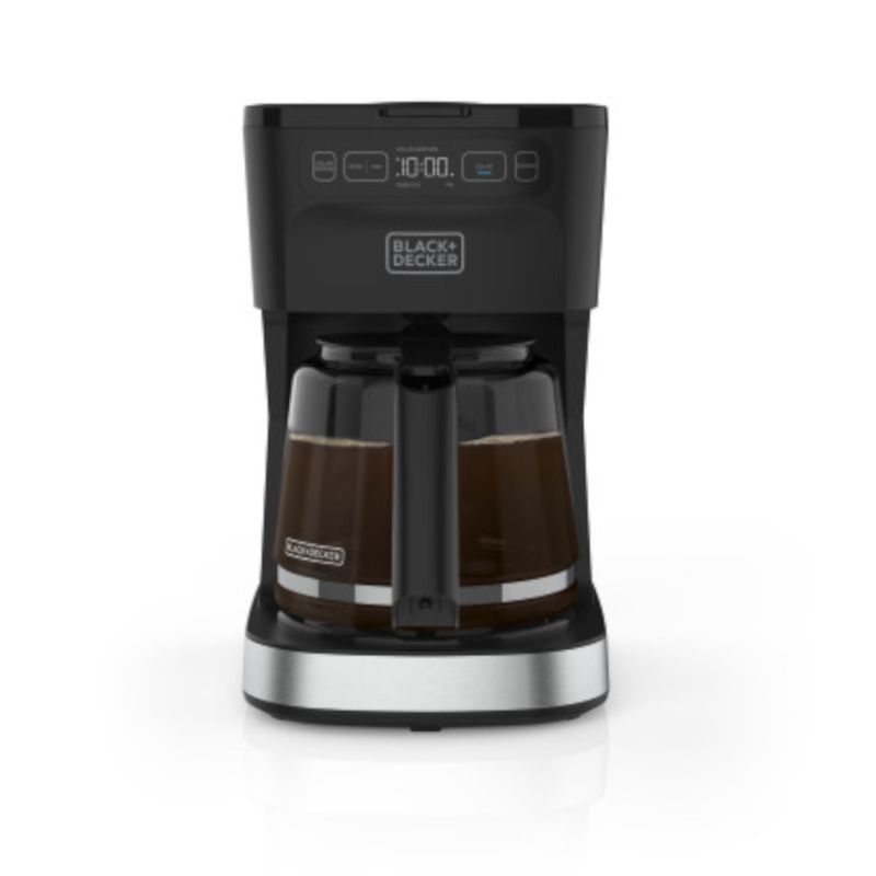 CAFETERA BLACK DECKER-12 TAZAS-SELECTOR DE INTENSIDAD CONTROLES PROGRAMABLES - BASE SILVER
