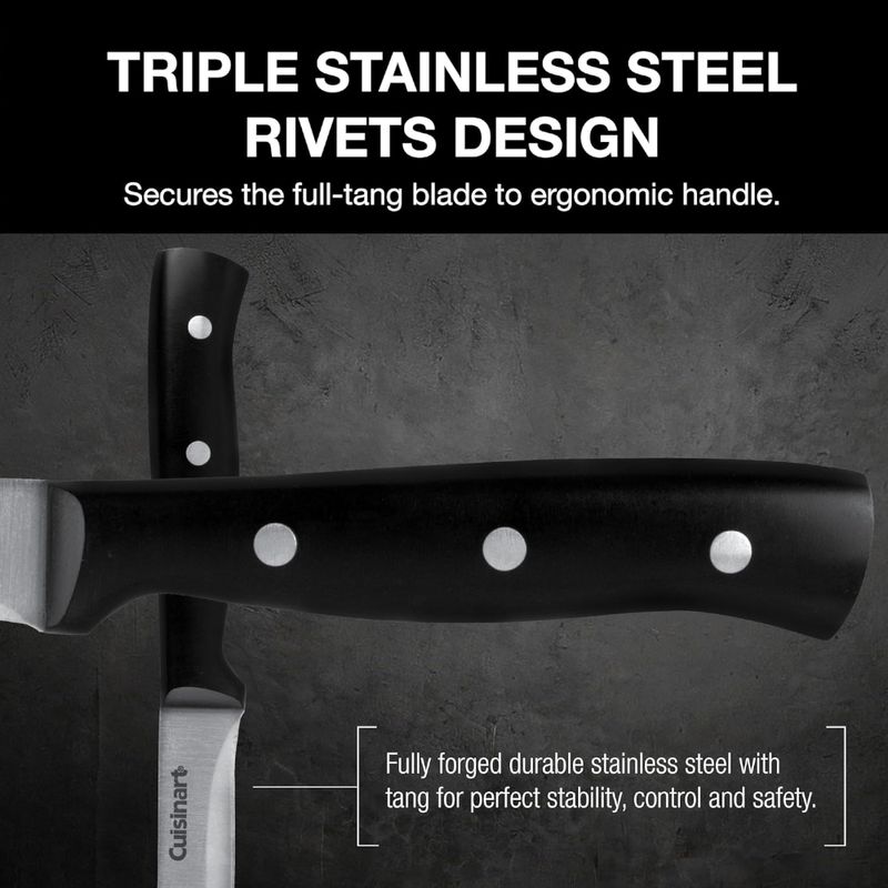 SET DE CUCHILLOS CUISINART ACERO INOX. 6 PCS MANGO ERGONOMICO NEGRO