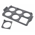 BANDEJA DE ANILLO CUISINART 14.5X9PULG. PARA HUEVOS 7PCS SILICONA GRIS